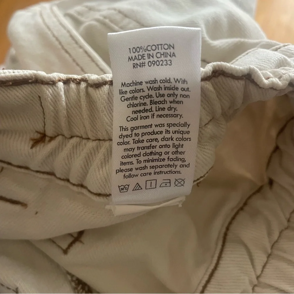 Pacsun Baggy Cargo Jeans Off-white - Size Small - Picture 5 of 8